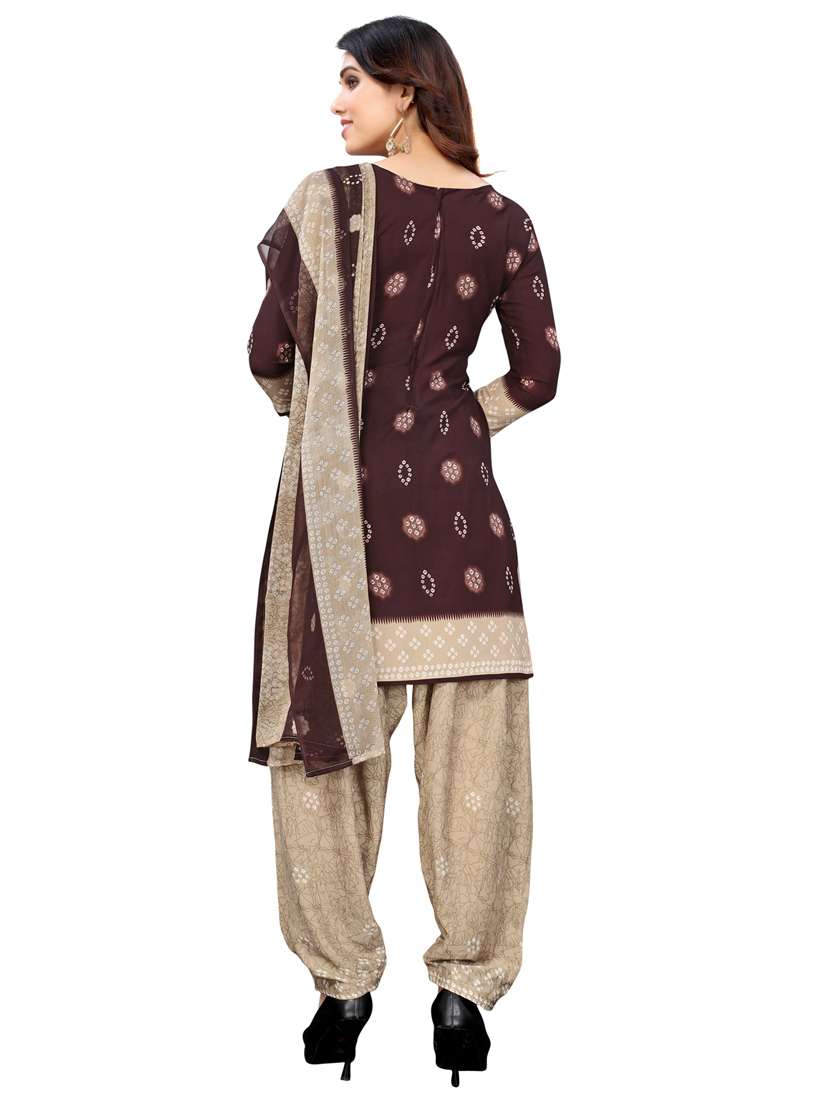 Bandhani Print Unstitched Suit Set - 20866968 -  Standard Image - 1