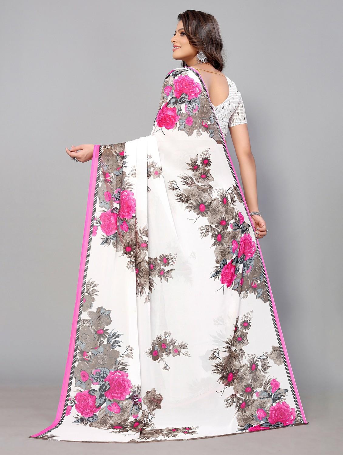 women floral printed saree - 20873371 - Standard Image - 1