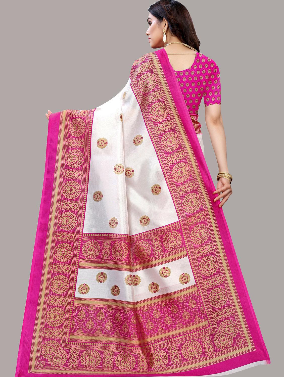 women printed bordered saree - 20873548 - Standard Image - 1
