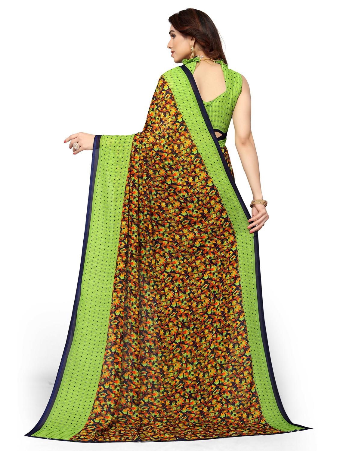 women floral printed saree with blouse - 20873600 - Standard Image - 1