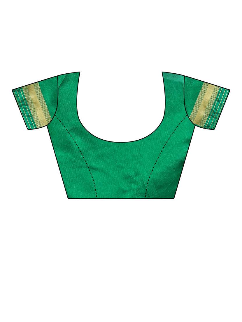 women green printed georgette saree with blouse - 20874221 -  Standard Image - 1