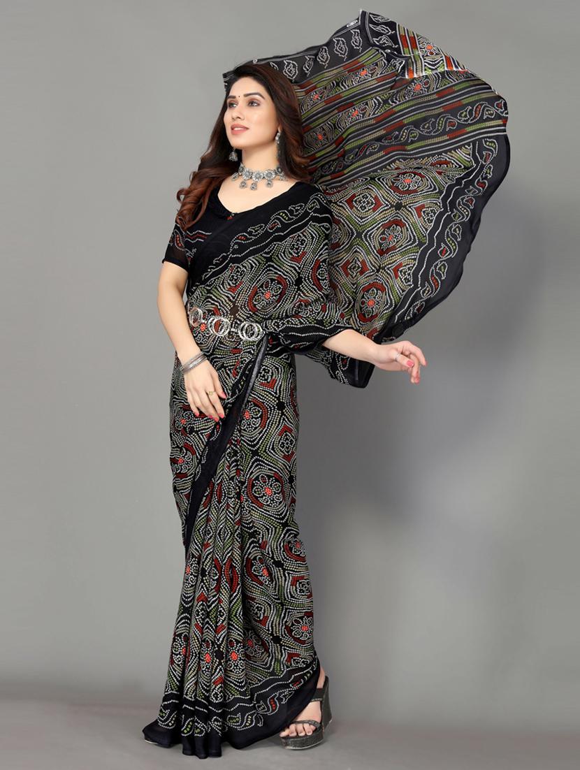 pack of 2 multi colored printed saree with blouse - 20874964 -  Standard Image - 1