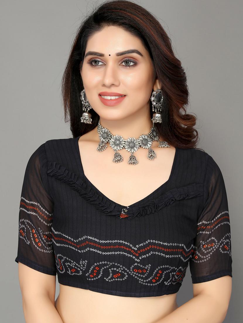 pack of 2 multi colored printed saree with blouse - 20874964 - Standard Image - 4