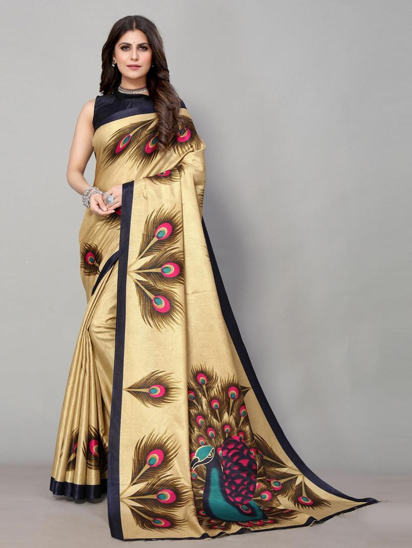 pack of 2 multi colored combo saree with blouse - 20874986 -  Standard Image - 1