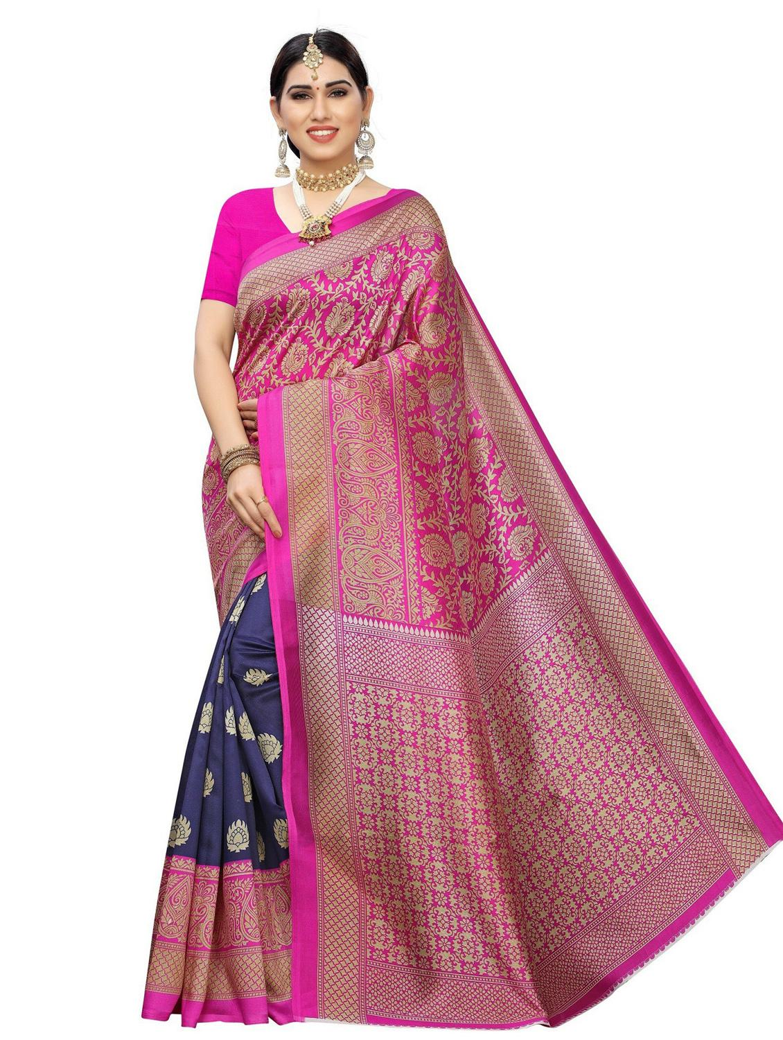 pack of 3 multi colored combo saree with blouse - 20875559 - Standard Image - 1