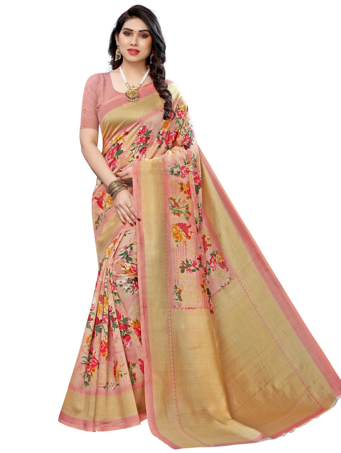 pack of 3 multi colored combo saree with blouse - 20875668 - Standard Image - 1