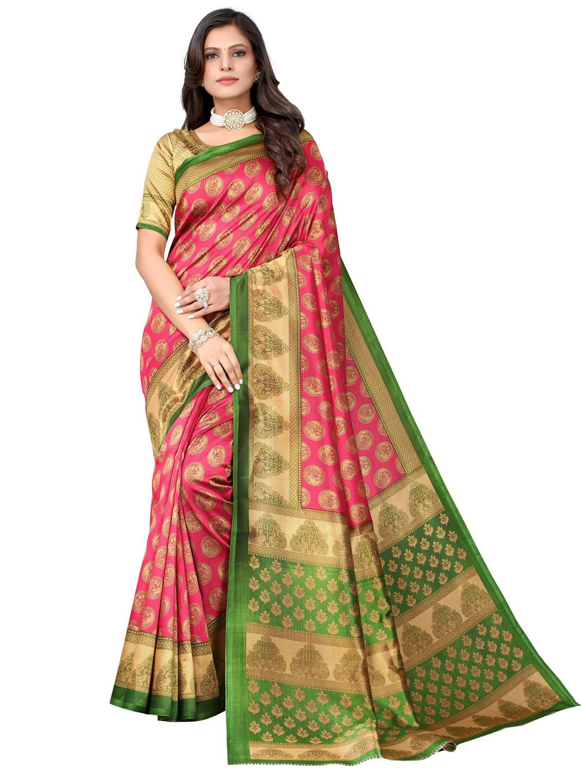 pack of 3 multi colored combo saree with blouse - 20875687 -  Standard Image - 1