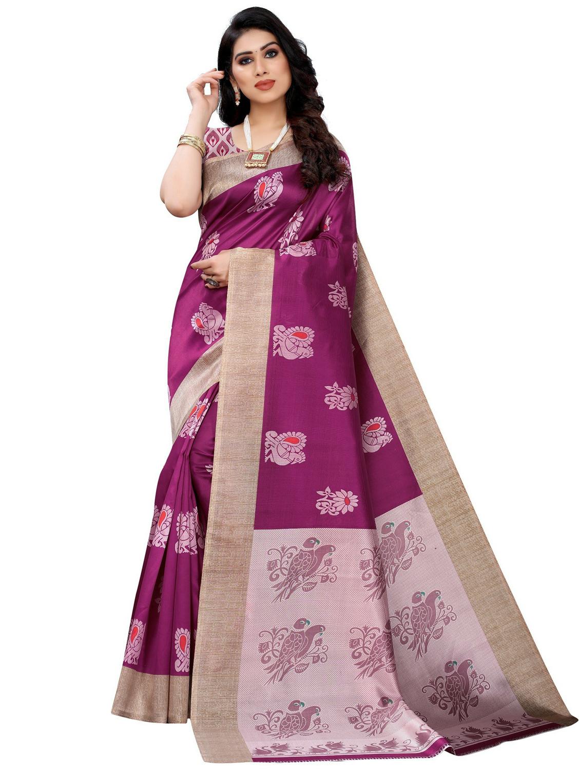 pack of 3 multi colored combo saree with blouse - 20875698 - Standard Image - 1