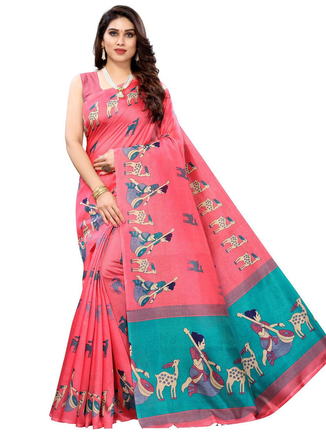 pack of 3 multi colored combo saree with blouse - 20875723 - Standard Image - 4