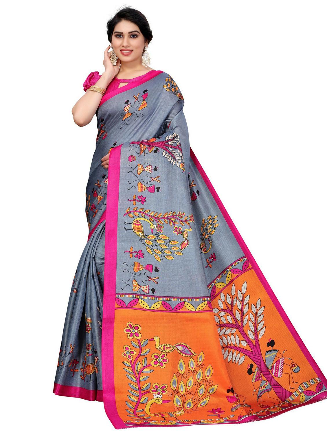 pack of 3 multi colored combo saree with blouse - 20875724 - Standard Image - 4