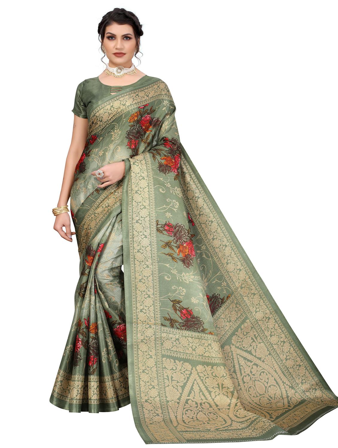 pack of 3 multi colored combo saree with blouse - 20875807 - Standard Image - 1