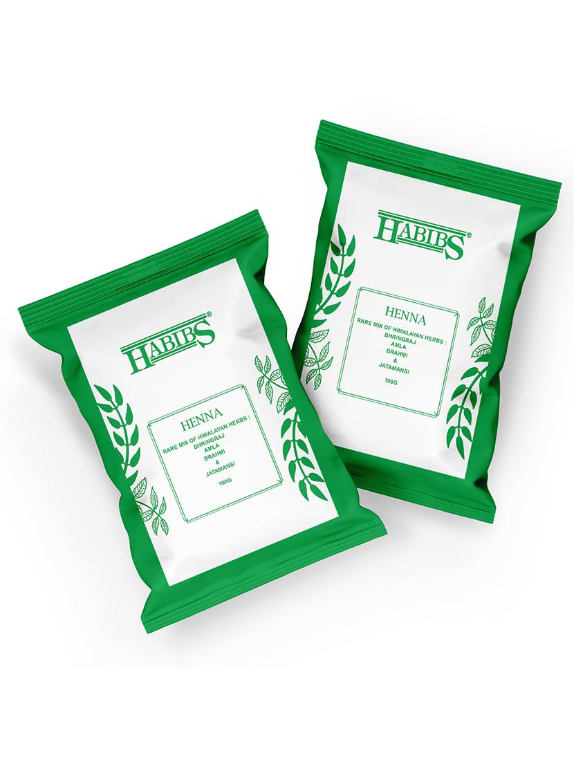 habibs natural henna mehndi powder enriched with bhringraj, amla, brahmi,jatamansi for natural hair coloring 50gm - 20876123 - Zoom Image - 0