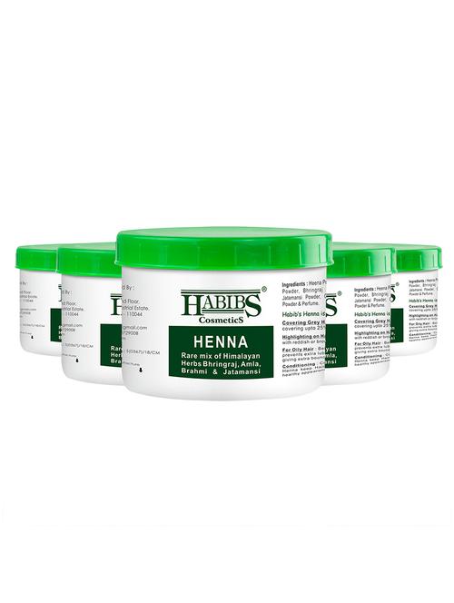 habibs natural henna mehndi powder enriched with bhringraj, amla, brahmi,jatamansi for natural hair coloring 100gm - 20876131 -  Standard Image - 0