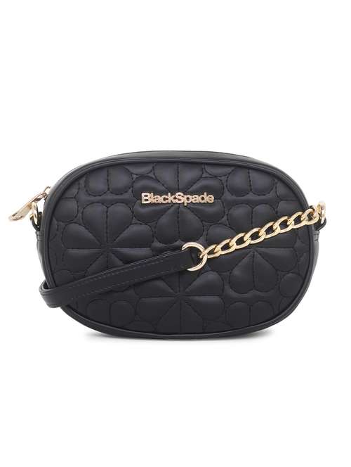 black textured sling bag - 20876374 - Standard Image - 0