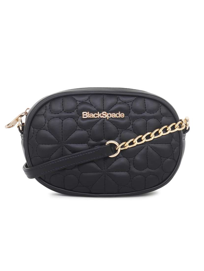 black textured sling bag - 20876374 - Zoom Image - 0