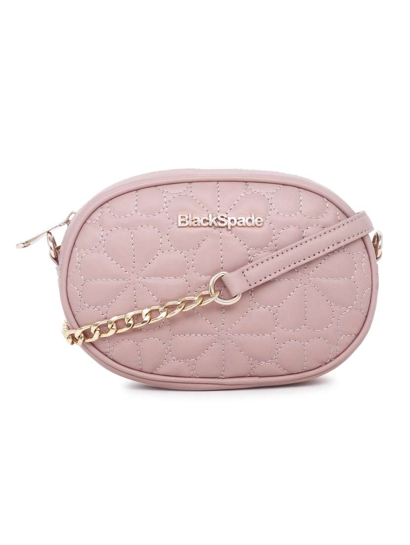 pink textured sling bag - 20876378 -  Zoom Image - 0