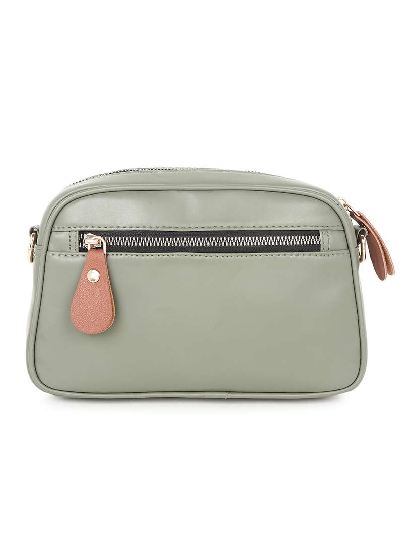green solid sling bag - 20876381 - Standard Image - 1