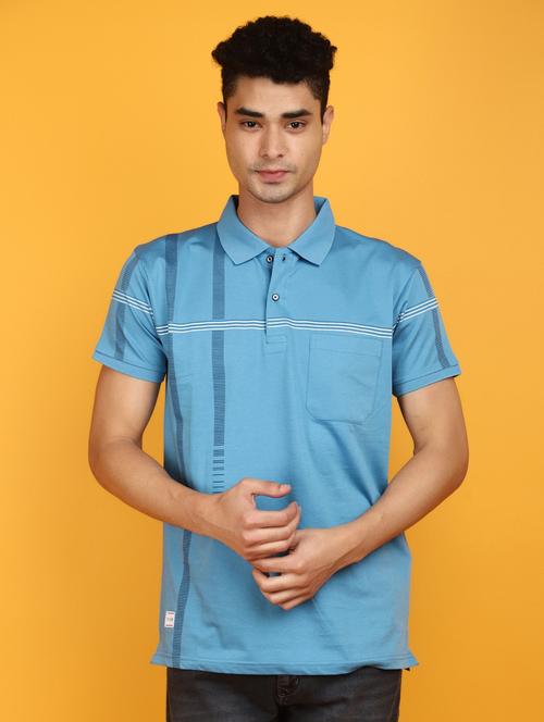 men polo neck striped t-shirt - 20876398 -  Standard Image - 0