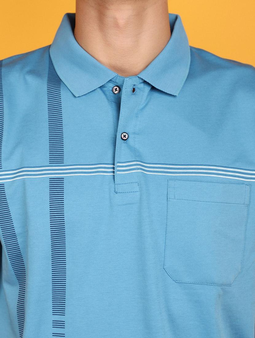 men polo neck striped t-shirt - 20876398 - Standard Image - 4