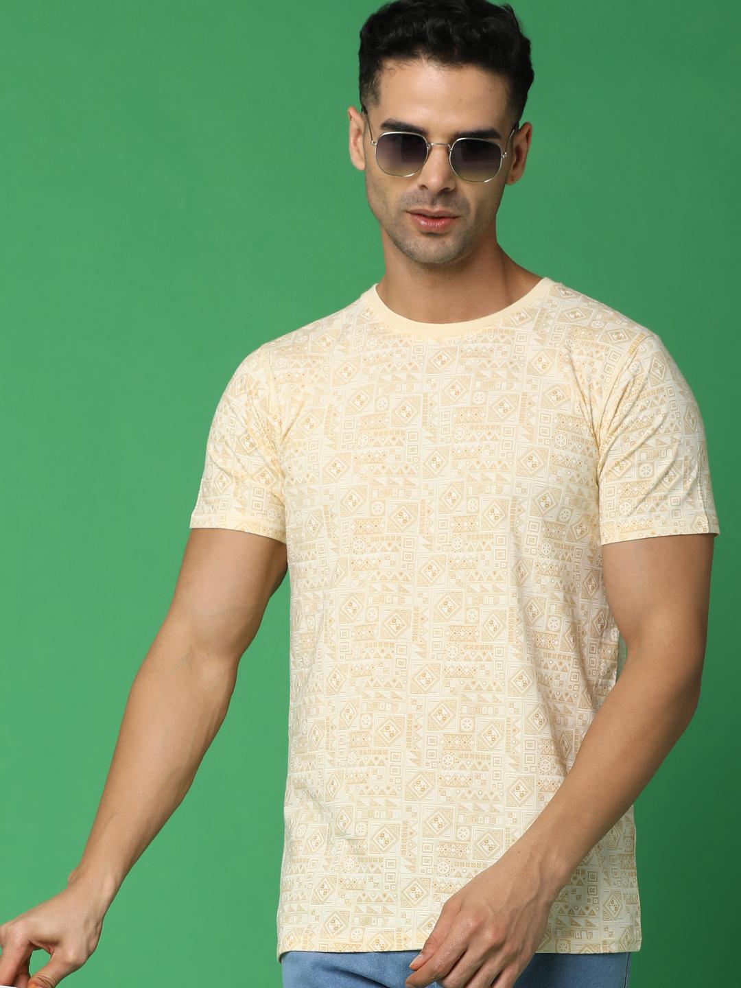 off white cotton front print tshirt - 20876438 - Standard Image - 4