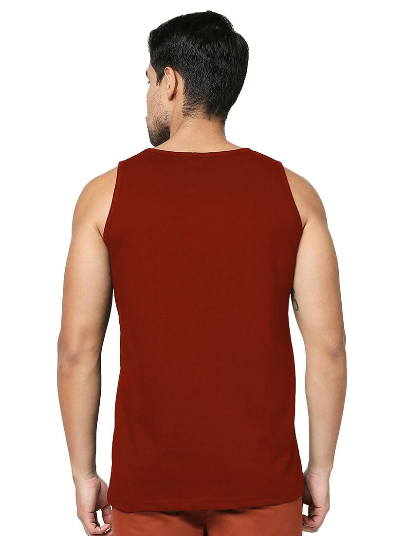 red pure cotton vest - 20876697 -  Standard Image - 1