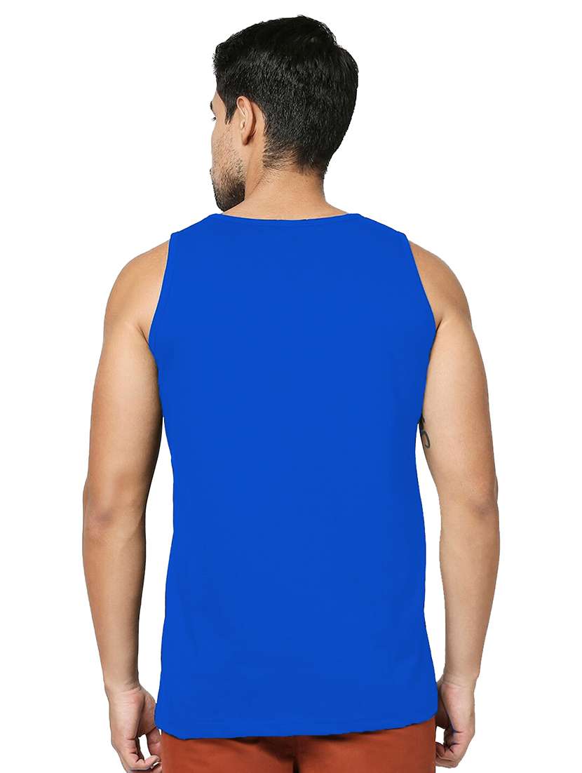 men front print cotton vest - 20876710 - Standard Image - 1