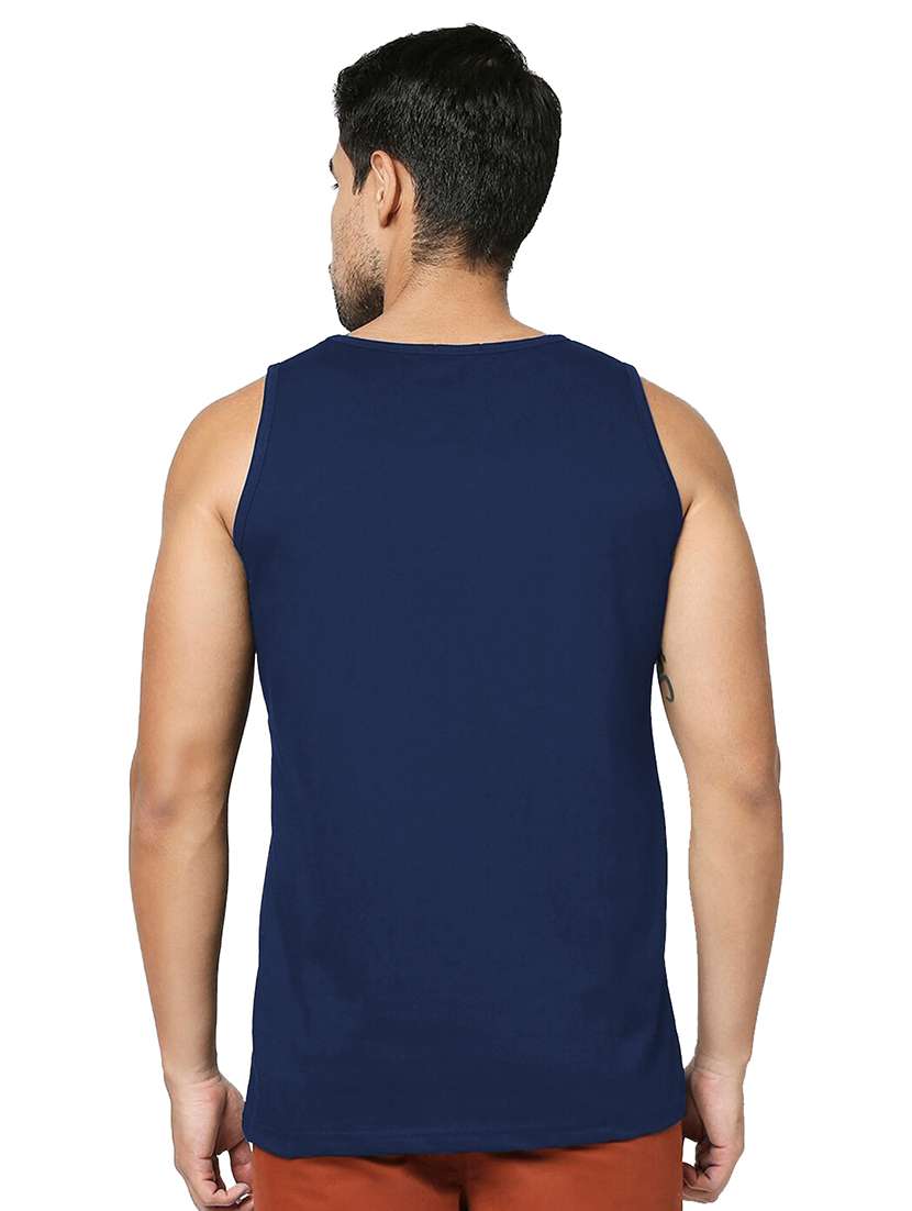 men chest print cotton vest - 20876741 -  Standard Image - 1