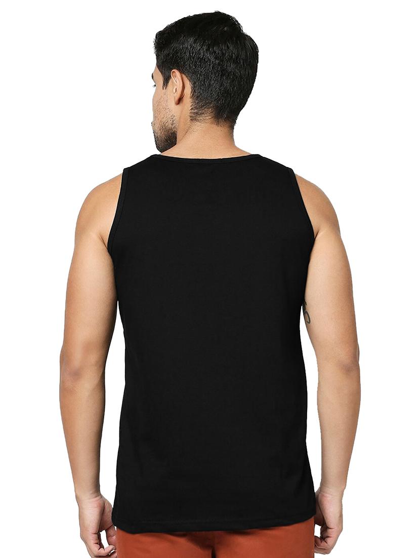 men front print cotton vest - 20876959 - Standard Image - 1