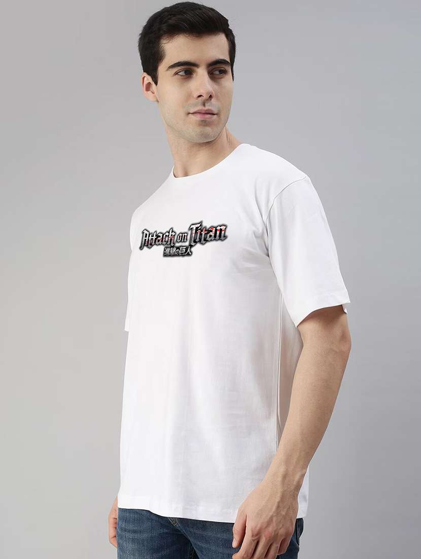 white cotton back front graphic print t-shirt - 20877026 -  Standard Image - 1