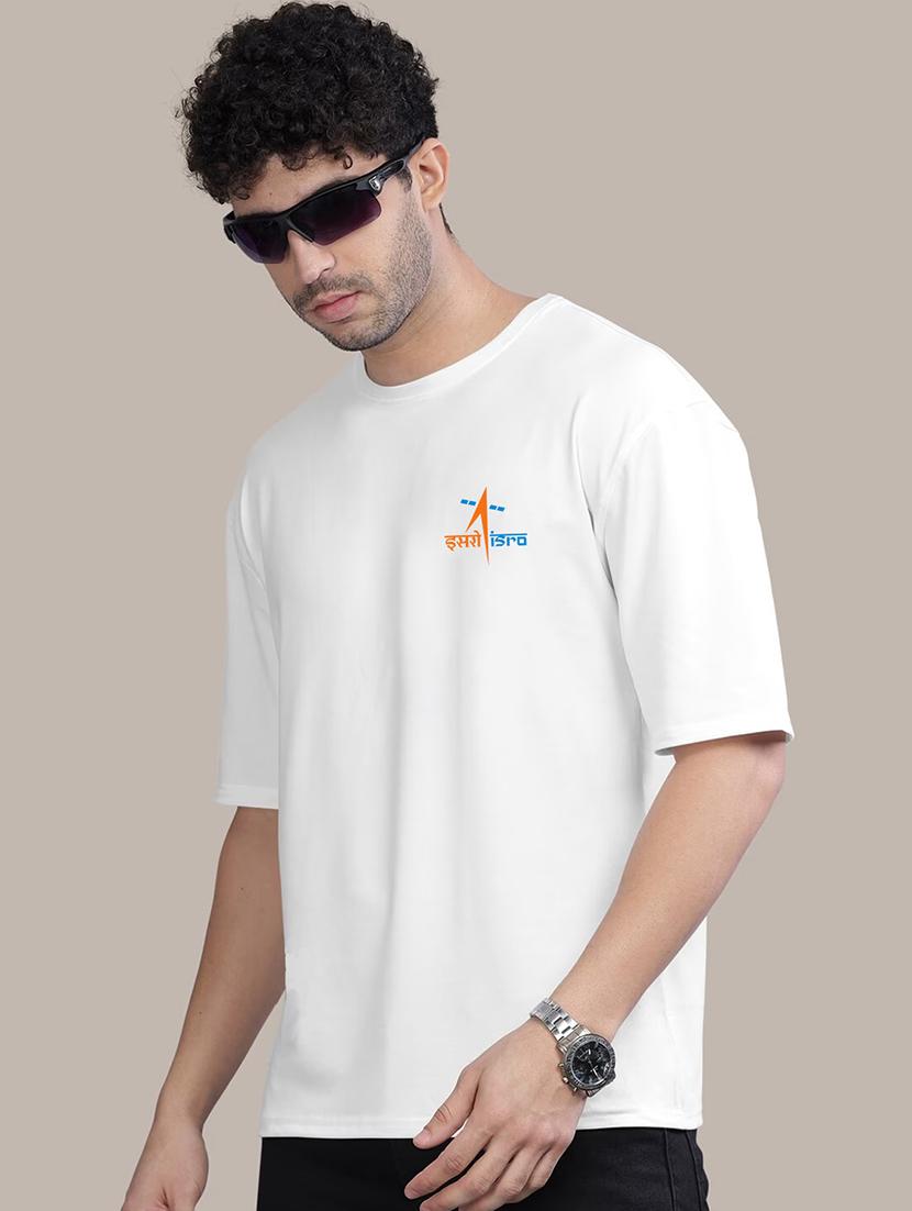 white cotton blend graphic print t-shirt - 20877045 - Standard Image - 1