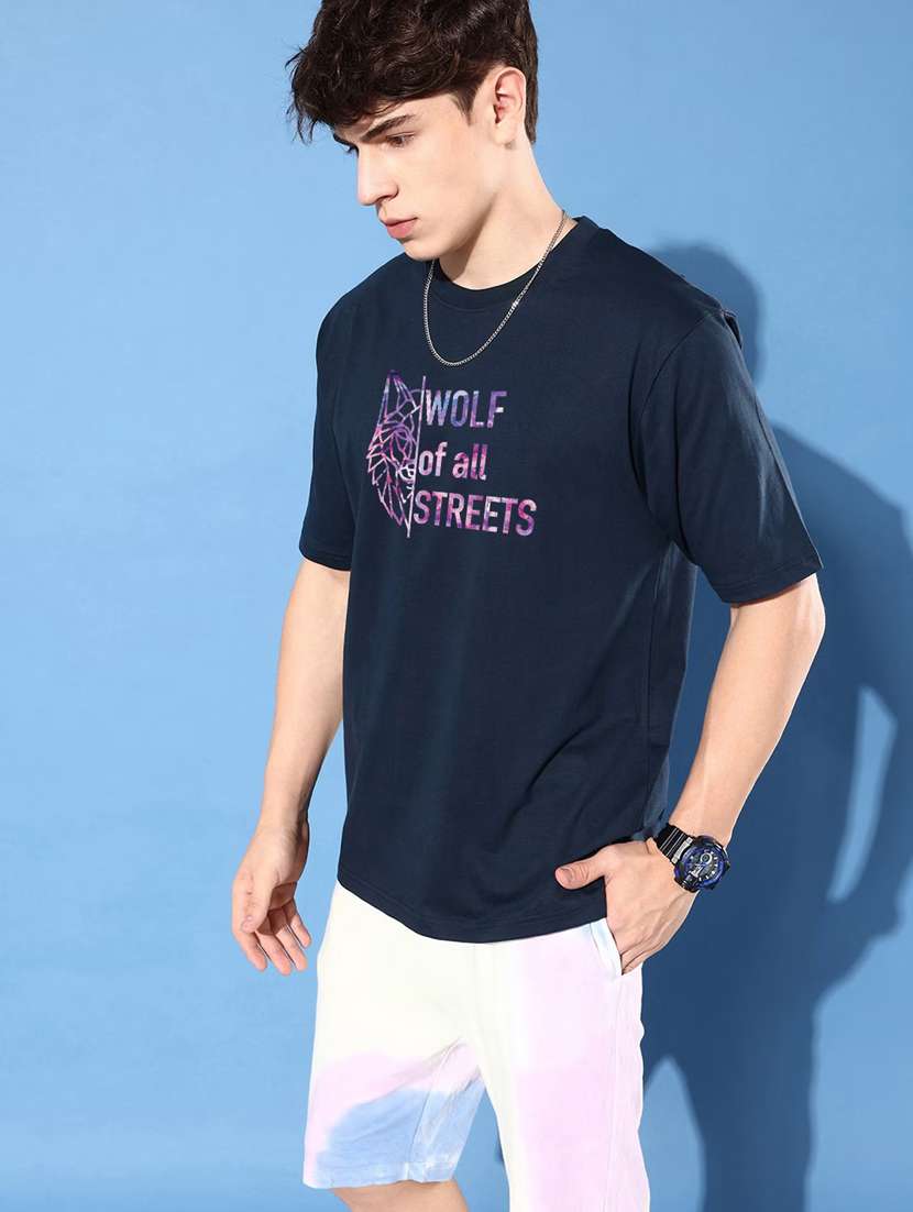 navy blue cotton blend t-shirt - 20877053 -  Standard Image - 1