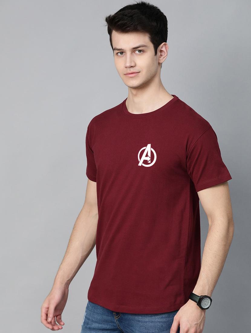 maroon cotton t-shirt - 20877596 - Standard Image - 1