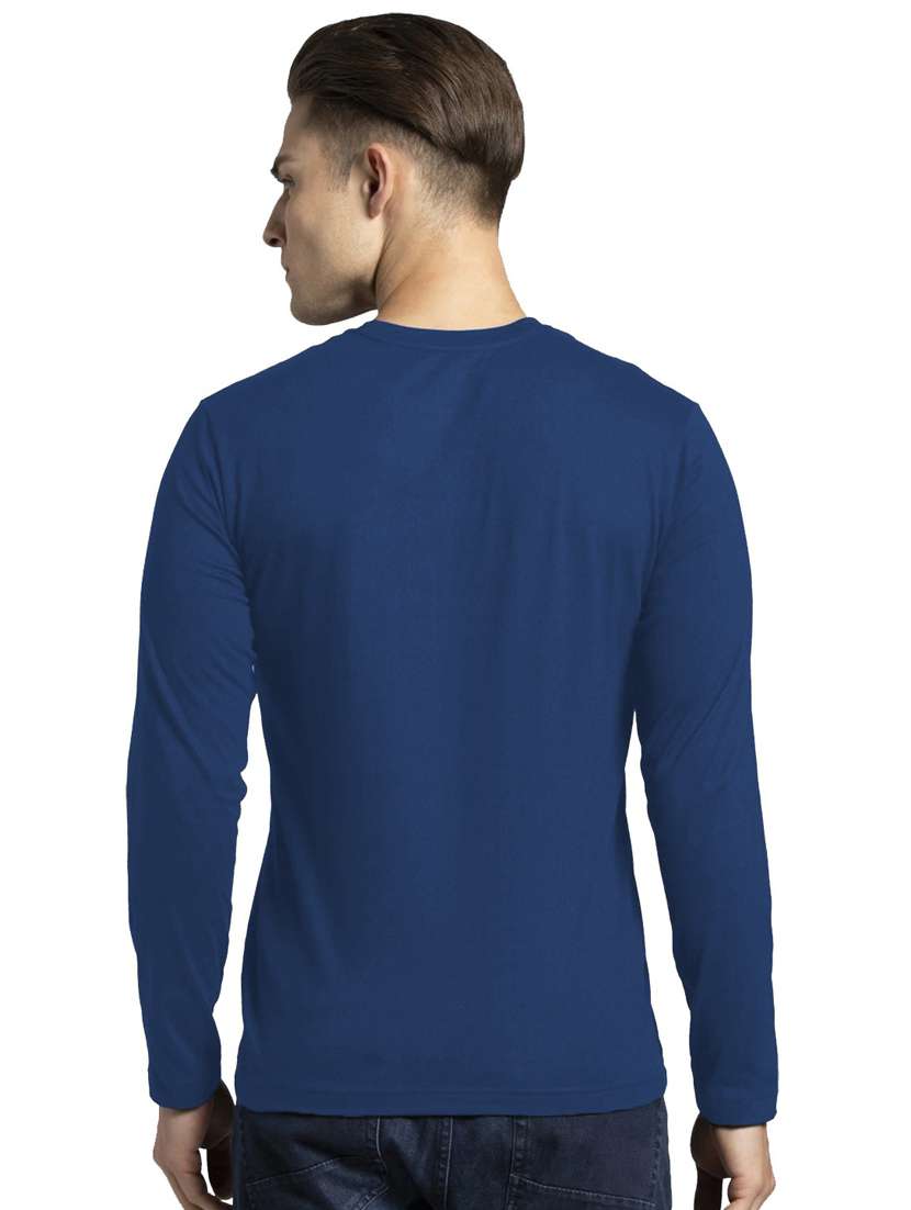 navy blue cotton front print tshirt - 20877930 -  Standard Image - 1