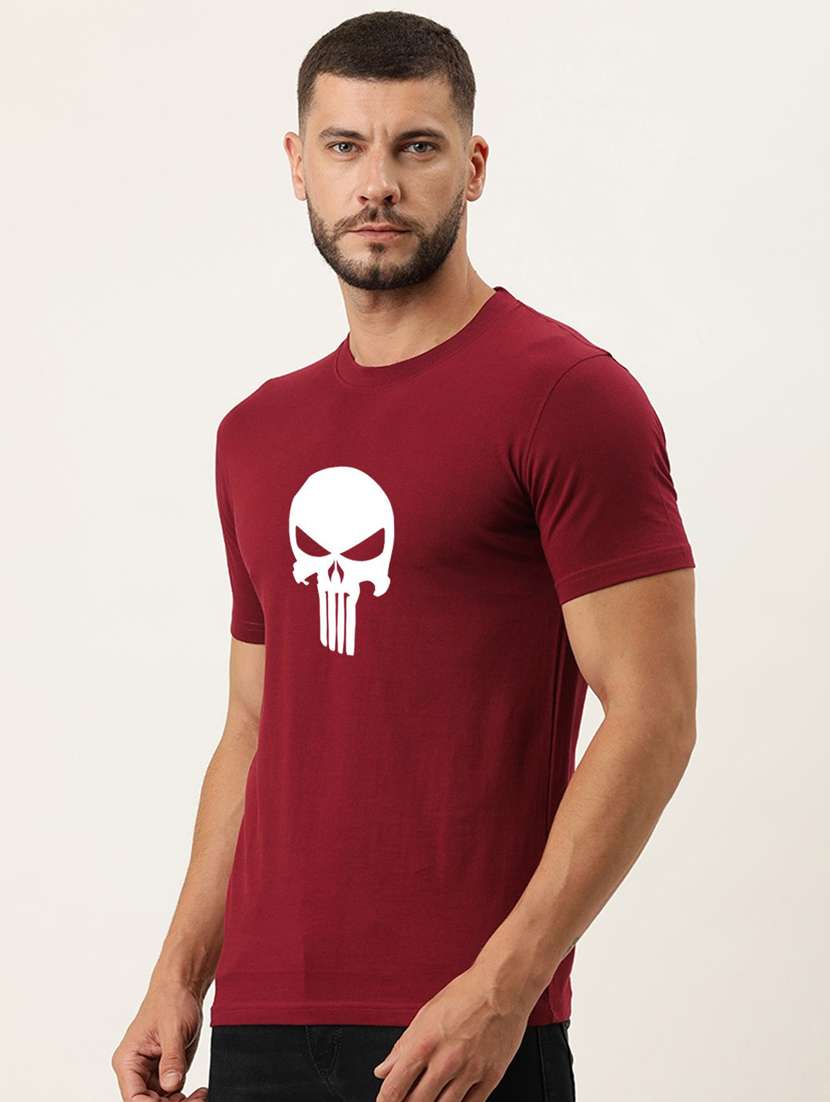 maroon cotton  t-shirt - 20878167 -  Standard Image - 1