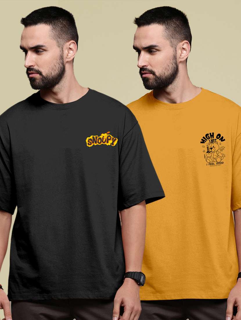 pack of 2 round neck combo t-shirt - 20878584 -  Zoom Image - 0