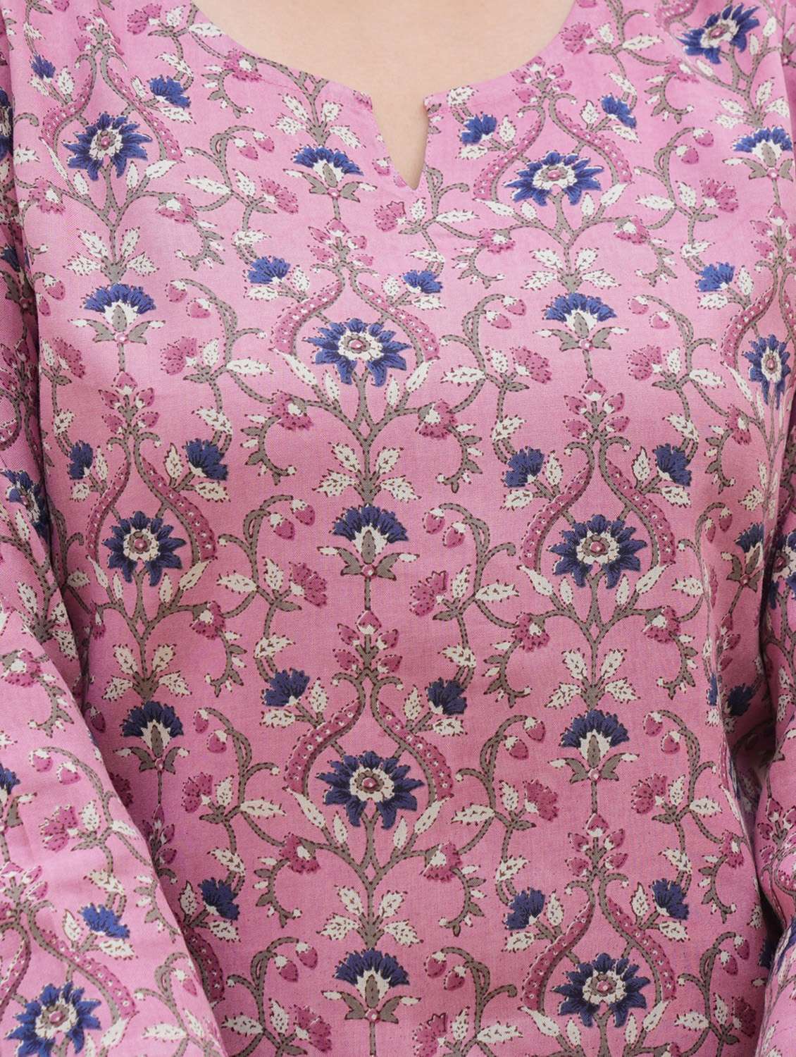 women pink floral printed kurta pant set with dupatta - 20878682 -  Standard Image - 4