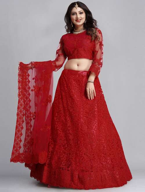 women embroidered lehenga choli with dupatta - 20878693 -  Standard Image - 0