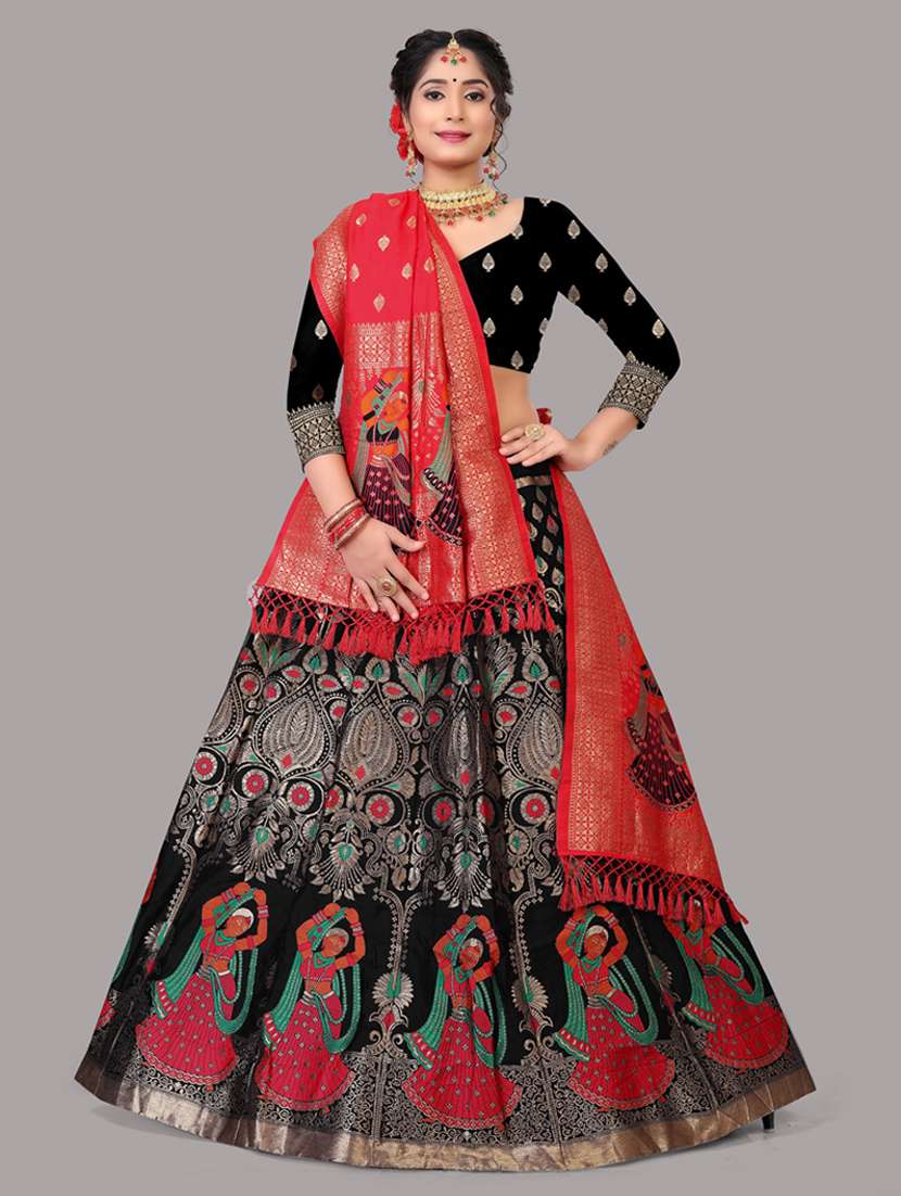 women zari work lehenga choli with dupatta - 20878694 - Zoom Image - 0