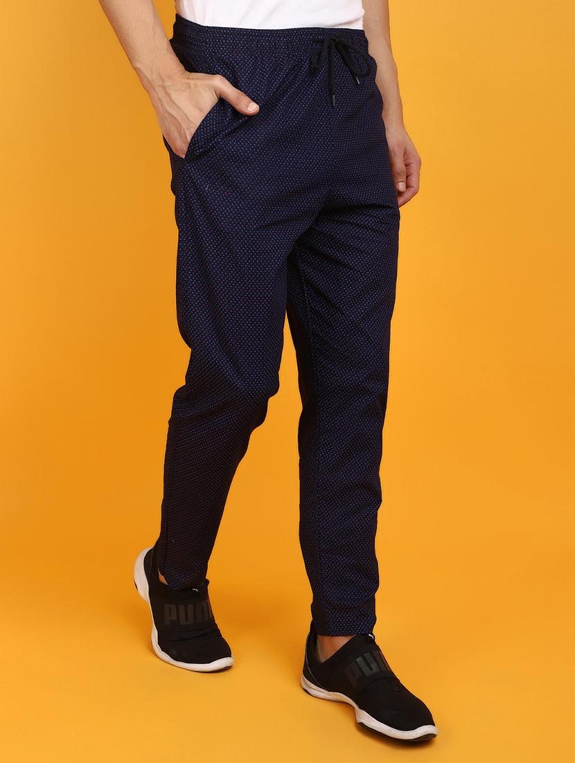men relaxed fit mid rise track pant - 20879140 - Standard Image - 1