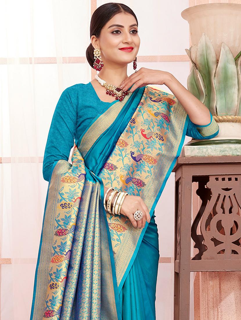 women self design paithani saree with blouse - 20879825 - Standard Image - 1