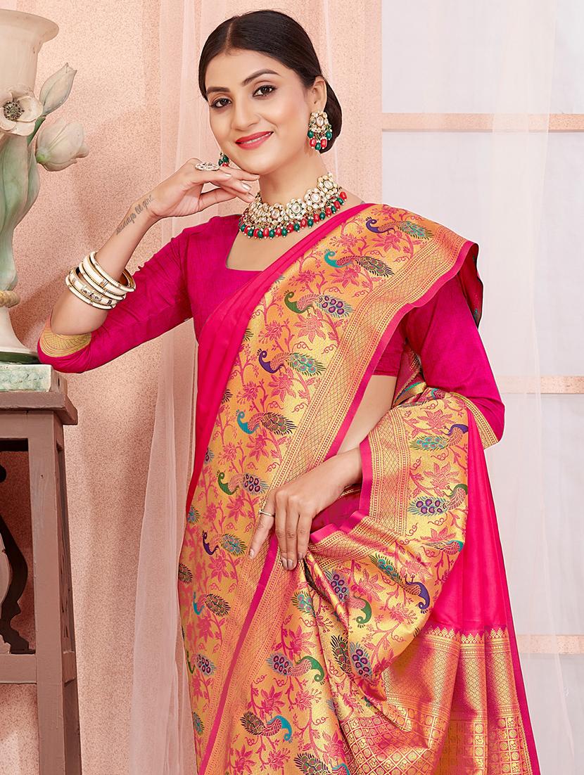 women self design paithani saree with blouse - 20879829 - Standard Image - 1