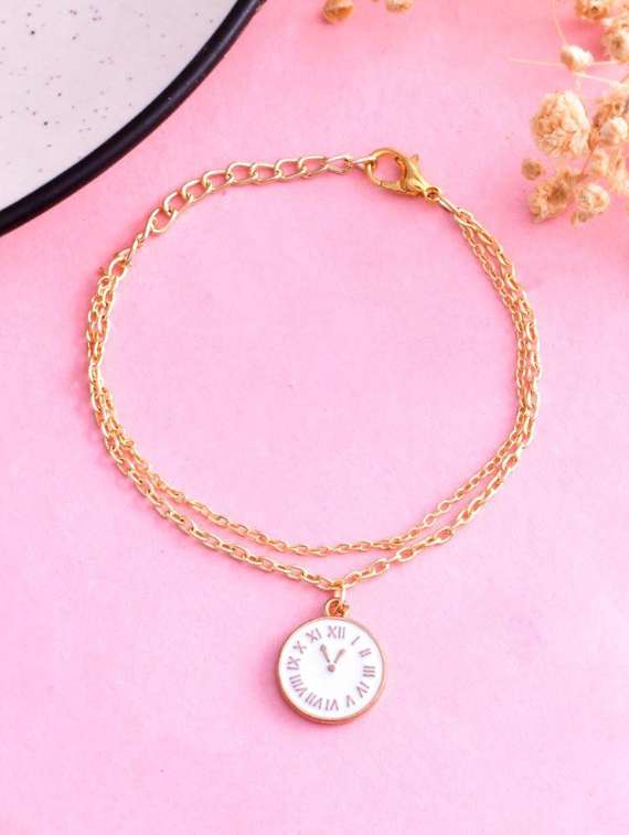 gold stainless steel links bracelet