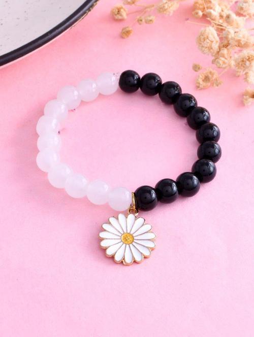 black plastic beaded bracelet - 20881172 - Standard Image - 0