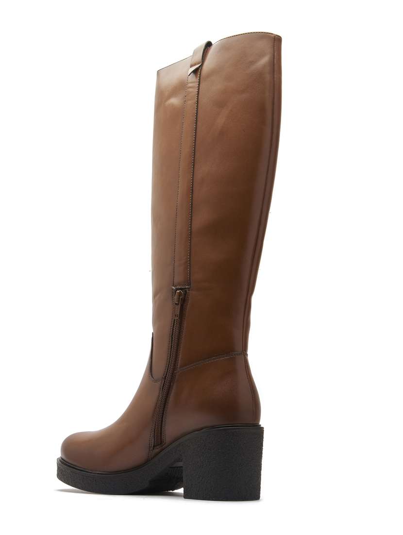 tan calf length boots - 20881646 -  Standard Image - 4
