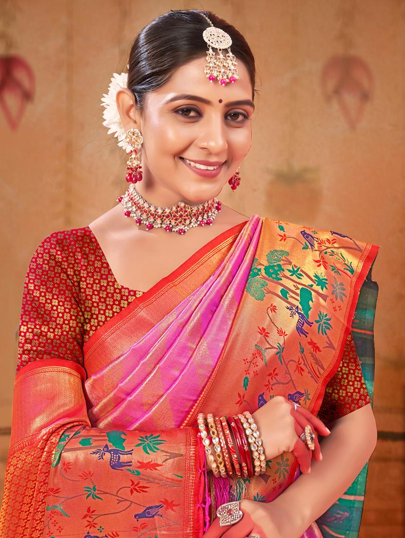 women self design paithani saree with blouse - 20881715 - Standard Image - 1