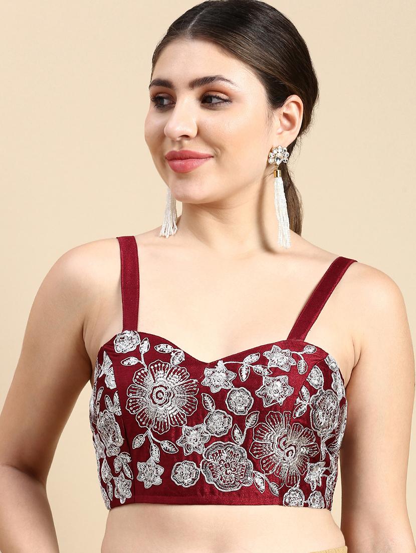women maroon embroidered blouse - 20881787 - Zoom Image - 0