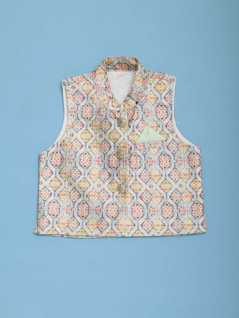 boys mandarin neck ethnic wear set - 20884459 -  Standard Image - 4