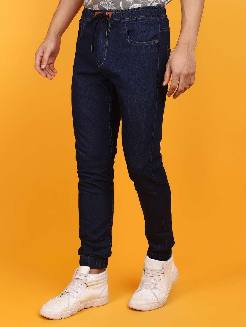 men solid mid rise jogger - 20884468 -  Standard Image - 1