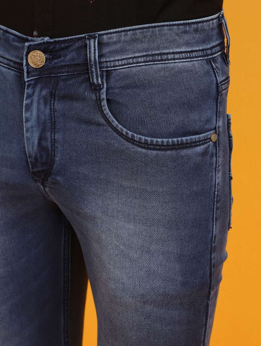 men mid rise washed denim jeans - 20884469 -  Standard Image - 4