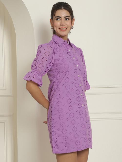 women self-designed schiffli sheath dress - 20884710 - Standard Image - 0